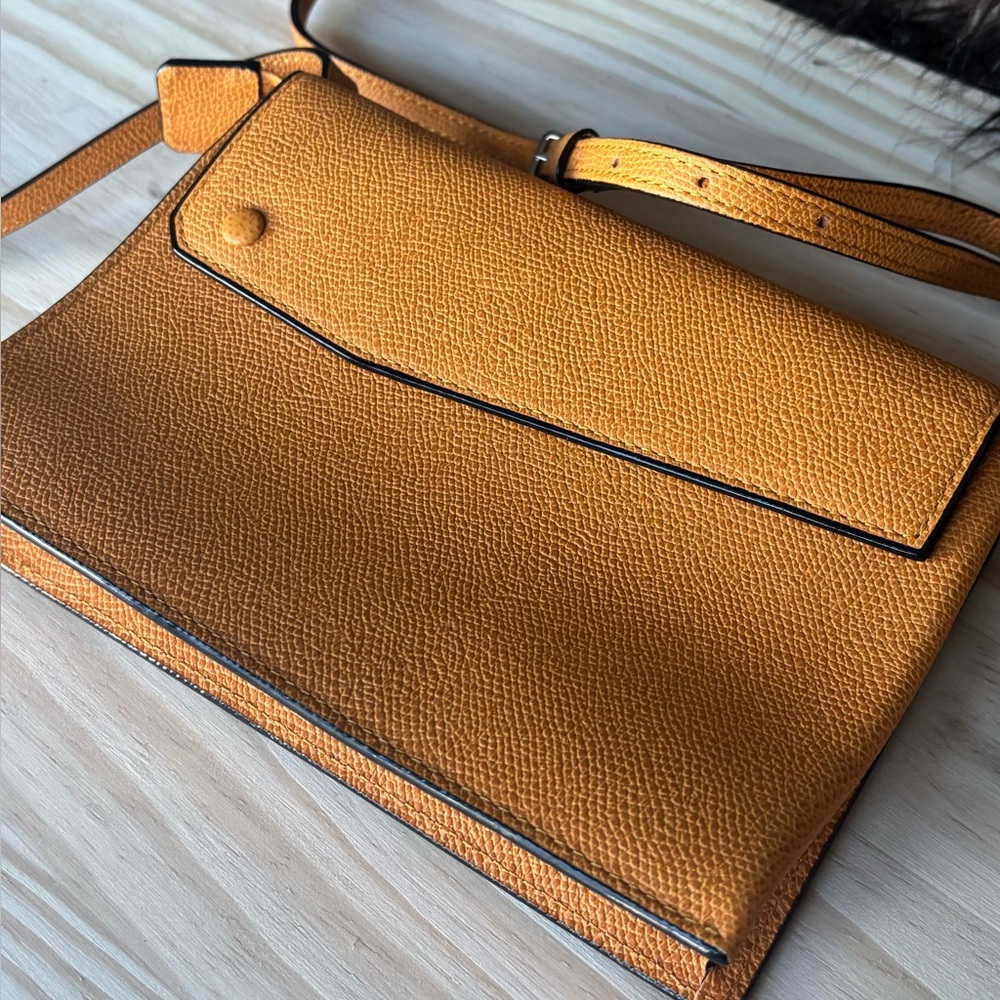 New Valextra Slim Crossbody Bag (Havana Brown)
